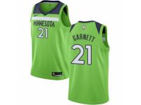 Women Nike Minnesota Timberwolves #21 Kevin Garnett  Green NBA Jersey Statement Edition