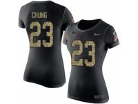 Women Nike New England Patriots #23 Patrick Chung Black Camo Salute to Service T-Shirt
