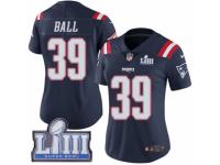 Women Nike New England Patriots #39 Montee Ball Limited Navy Blue Rush Vapor Untouchable Super Bowl LIII Bound NFL Jersey
