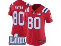 Women Nike New England Patriots #80 Irving Fryar Red Alternate Vapor Untouchable Limited Player Super Bowl LIII Bound NFL Jersey