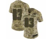 Women Nike New England Patriots #83 Dwayne Allen Limited Camo 2018 Salute to Service NFL Jersey