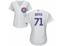 Women's Majestic Chicago Cubs #71 Wade Davis Cool Base White Home Cool Base MLB Jersey