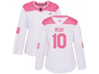 Women's Minnesota Wild #10 Matt Read Adidas White Pink Authentic Fashion NHL Jersey
