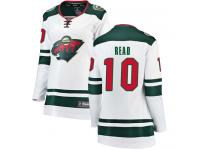 Women's Minnesota Wild #10 Matt Read White Away Breakaway NHL Jersey