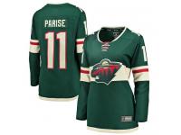 Women's Minnesota Wild #11 Zach Parise Green Home Breakaway NHL Jersey