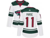 Women's Minnesota Wild #11 Zach Parise Reebok White Away Authentic NHL Jersey
