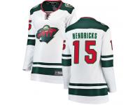 Women's Minnesota Wild #15 Matt Hendricks White Away Breakaway NHL Jersey