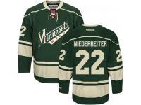 Women's Minnesota Wild #22 Nino Niederreiter Reebok Green Third Authentic NHL Jersey