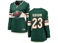 Women's Minnesota Wild #23 Gustav Olofsson Green Home Breakaway NHL Jersey