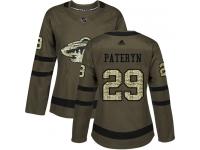 Women's Minnesota Wild #29 Greg Pateryn Adidas Green Authentic Salute To Service NHL Jersey
