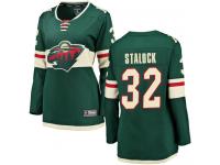 Women's Minnesota Wild #32 Alex Stalock Green Home Breakaway NHL Jersey