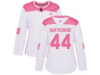 Women's Minnesota Wild #44 Matt Bartkowski Adidas White Pink Authentic Fashion NHL Jersey