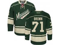 Women's Minnesota Wild #71 J.T. Brown Reebok Green Third Authentic NHL Jersey