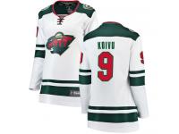 Women's Minnesota Wild #9 Mikko Koivu White Away Breakaway NHL Jersey