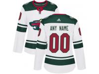 Women's Minnesota Wild Reebok White Away Authentic Customized NHL Jersey