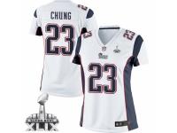 Women's Nike New England Patriots #23 Patrick Chung Limited White Super Bowl XLIX NFL Jersey