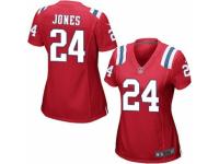 Women's Nike New England Patriots #24 Cyrus Jones Red Alternate NFL Jersey