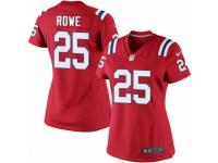 Women's Nike New England Patriots #25 Eric Rowe Limited Red Alternate NFL Jersey