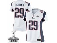 Women's Nike New England Patriots #29 LeGarrette Blount Elite White Super Bowl XLIX NFL Jersey