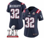 Women's Nike New England Patriots #32 Devin McCourty Limited Navy Blue Rush Super Bowl LI 51 NFL Jersey