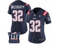Women's Nike New England Patriots #32 Devin McCourty Limited Navy Blue Rush Super Bowl LI Champions NFL Jersey