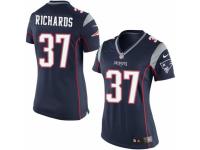 Women's Nike New England Patriots #37 Jordan Richards Game Navy Blue Team Color NFL Jersey