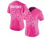Women's Nike New England Patriots #54 Dont'a Hightower Limited Pink Rush Fashion NFL Jersey