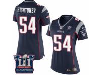 Women's Nike New England Patriots #54 Dont'a Hightower Navy Blue Team Color Super Bowl LI Champions NFL Jersey