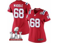 Women's Nike New England Patriots #68 LaAdrian Waddle Elite Red Alternate Super Bowl LI 51 NFL Jersey