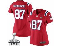 Women's Nike New England Patriots #87 Rob Gronkowski Limited Red Alternate Super Bowl XLIX NFL Jersey