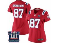 Women's Nike New England Patriots #87 Rob Gronkowski Red Alternate Super Bowl LI Champions NFL Jersey