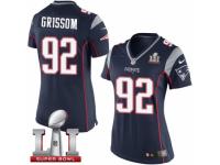 Women's Nike New England Patriots #92 Geneo Grissom Elite Navy Blue Team Color Super Bowl LI 51 NFL Jersey