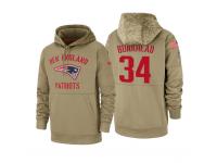 Youth 2019 Salute to Service Rex Burkhead Patriots Tan Sideline Therma Hoodie New England Patriots