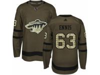 Youth Adidas Minnesota Wild #63 Tyler Ennis Green Salute to Service NHL Jersey