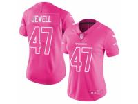 Youth GirlNike Denver Broncos #47 Josey Jewell Limited Pink Rush Fashion NFL Jersey