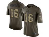 Youth Limited Andrew Hawkins #16 Nike Green Jersey - NFL New England Patriots Salute to Service