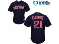 Youth Majestic Boston Red Sox #21 Roger CleMen Navy Blue Alternate Road Cool Base MLB Jersey