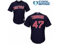 Youth Majestic Boston Red Sox #47 Tyler Thornburg Navy Blue Alternate Road Cool Base MLB Jersey