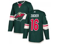 Youth Minnesota Wild #16 Jason Zucker adidas Green Authentic Jersey