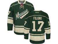 Youth Minnesota Wild #17 Marcus Foligno Reebok Green Third Authentic NHL Jersey