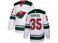 Youth Minnesota Wild #35 Andrew Hammond Adidas White Away Authentic NHL Jersey