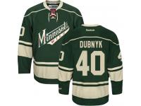 Youth Minnesota Wild #40 Devan Dubnyk Reebok Green Third Authentic NHL Jersey