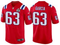 Youth NEW ENGLAND PATRIOTS #63 ANTONIO GARCIA RED SUPER BOWL LII BOUND GAME JERSEY