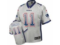 Youth Nike New England Patriots #11 Julian Edelman Grey Drift Fashion NFL Jersey