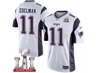Youth Nike New England Patriots #11 Julian Edelman Limited White Super Bowl LI 51 NFL Jersey
