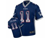 Youth Nike New England Patriots #11 Julian Edelman Navy Blue Drift Fashion NFL Jersey