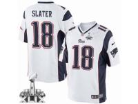 Youth Nike New England Patriots #18 Matthew Slater White Super Bowl XLIX NFL Jersey
