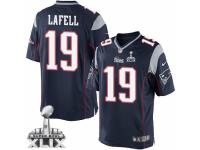 Youth Nike New England Patriots #19 Brandon LaFell Navy Blue Team Color Super Bowl XLIX NFL Jersey