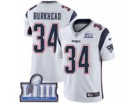 Youth Nike New England Patriots #34 Rex Burkhead White Vapor Untouchable Limited Player Super Bowl LIII Bound NFL Jersey