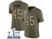 Youth Nike New England Patriots #45 Donald Trump Limited Olive/Camo 2017 Salute to Service Super Bowl LII NFL Jersey